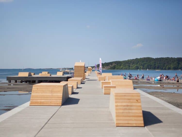 Wooden Jetty with Seating