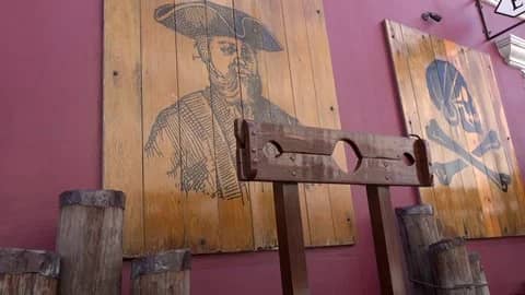 Stocks and Pillory Display