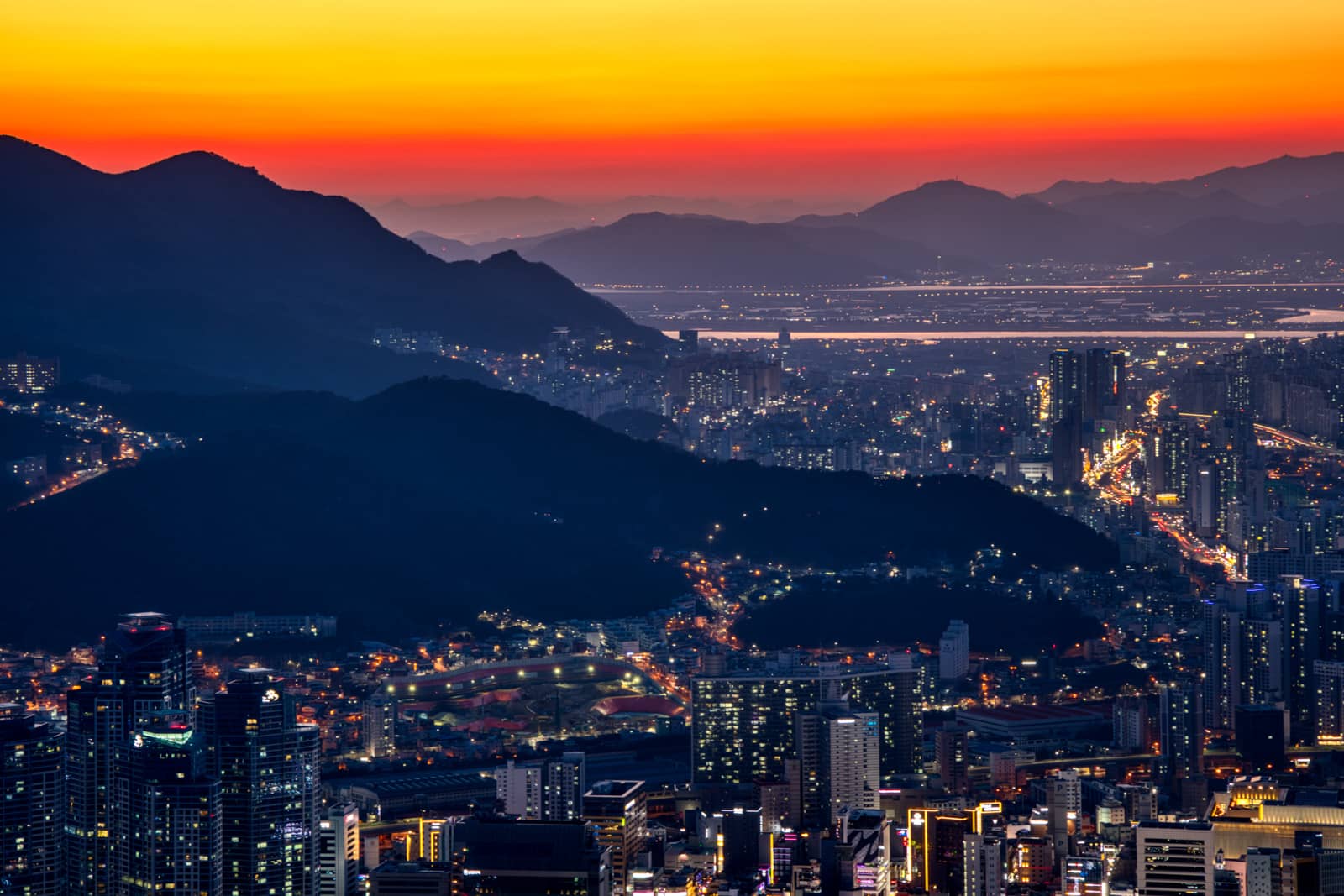 Sunset Over the City