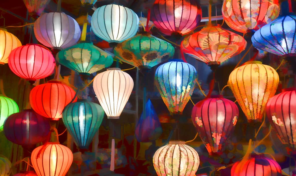 Vibrant Nighttime Ambiance