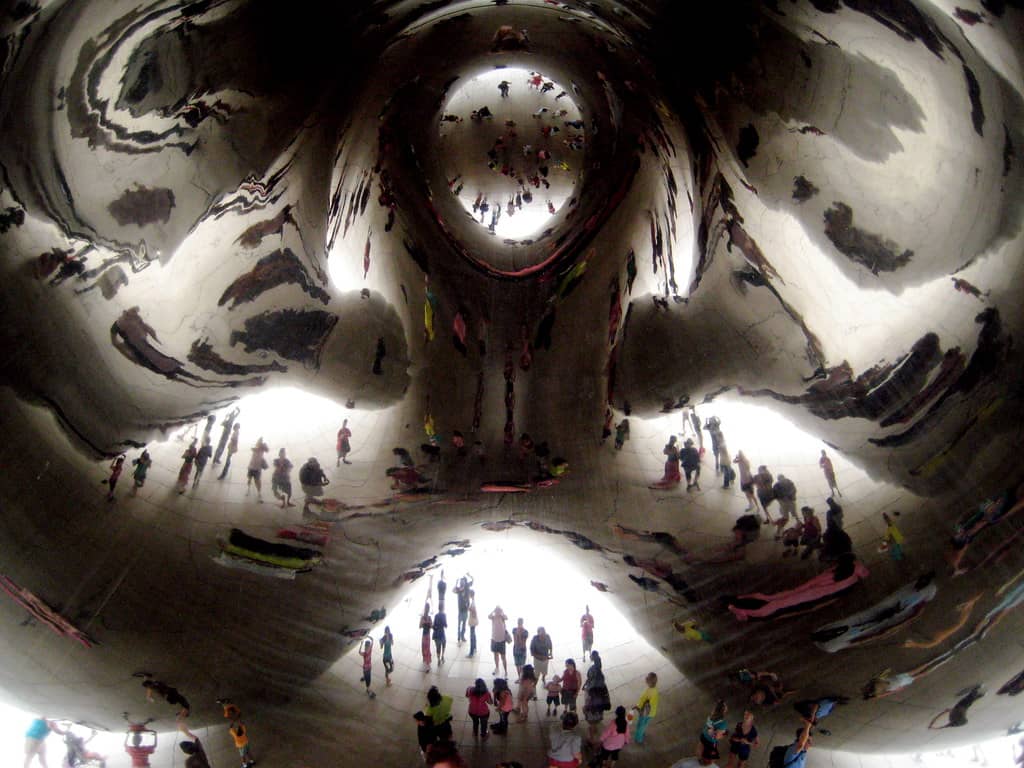 Underneath Cloud Gate