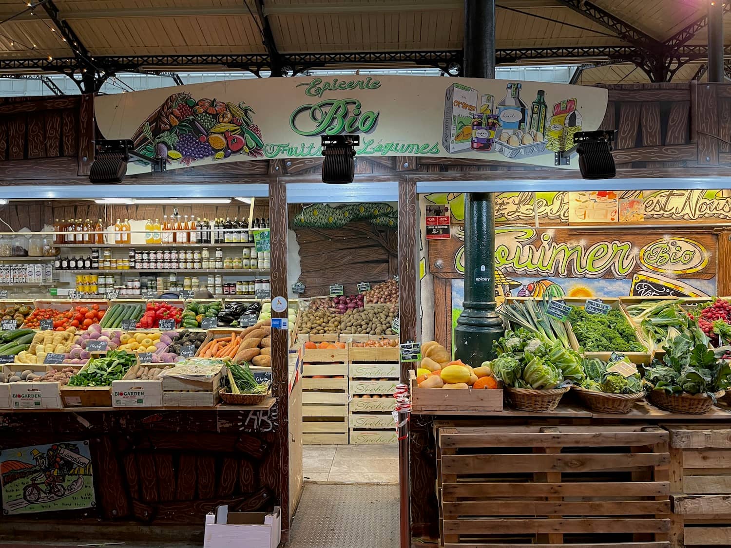 Bustling Market Stalls
