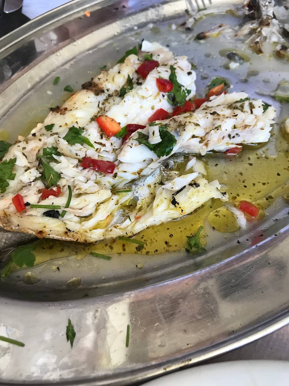 Monkfish in Olive Oil and Lemon