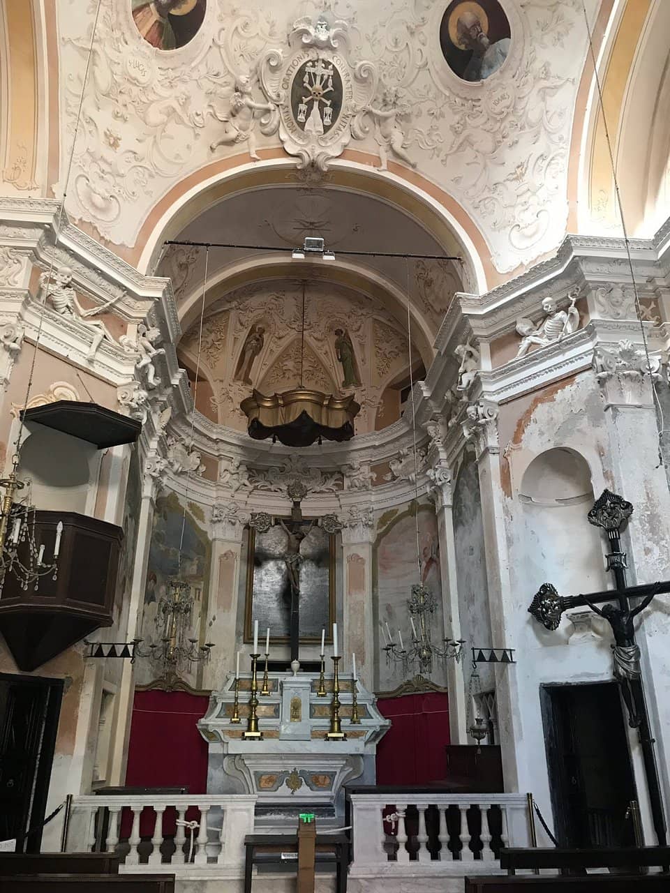 Baroque Interior with Mortality Symbols