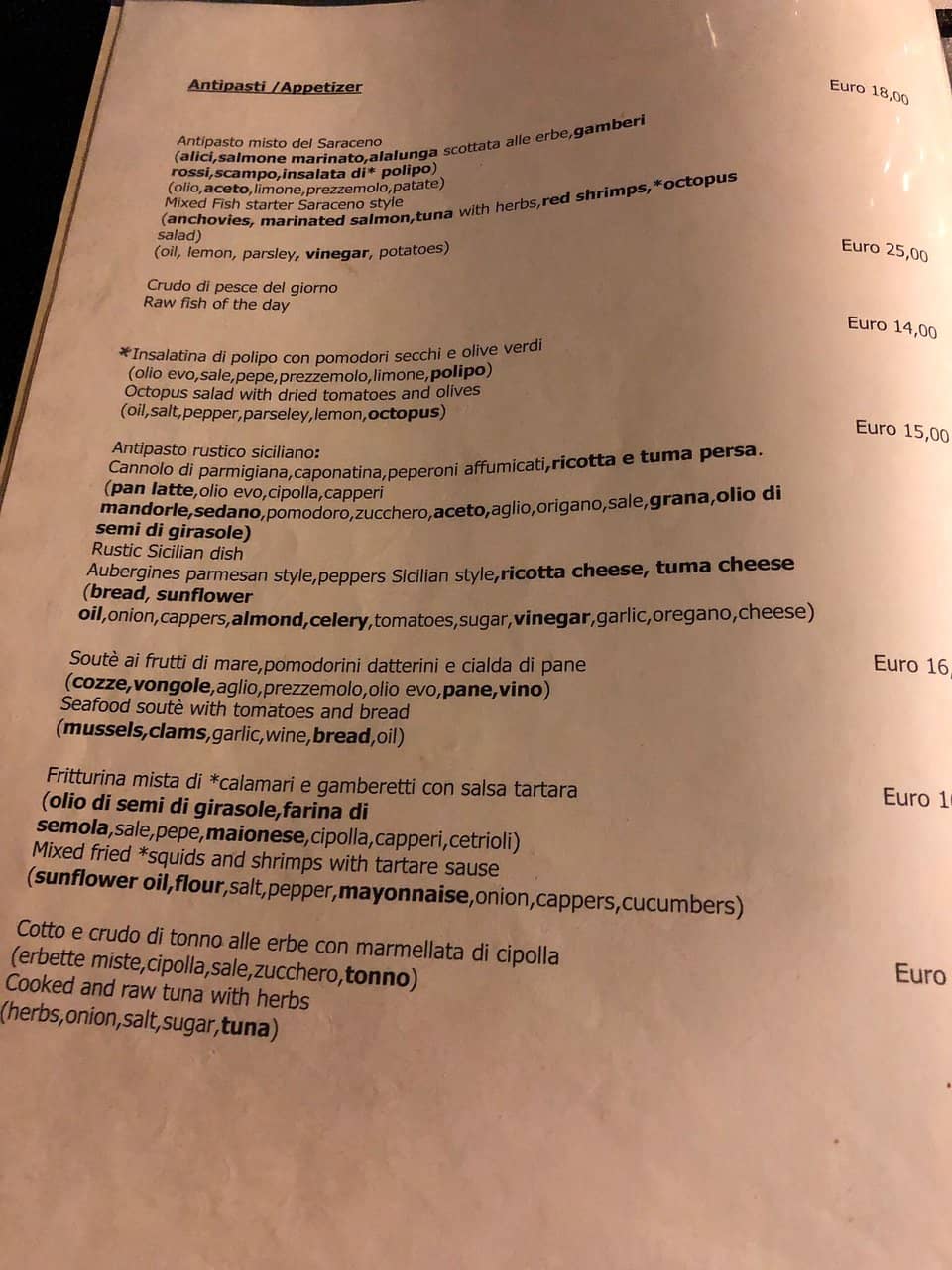 Authentic Sicilian Seafood & Pasta