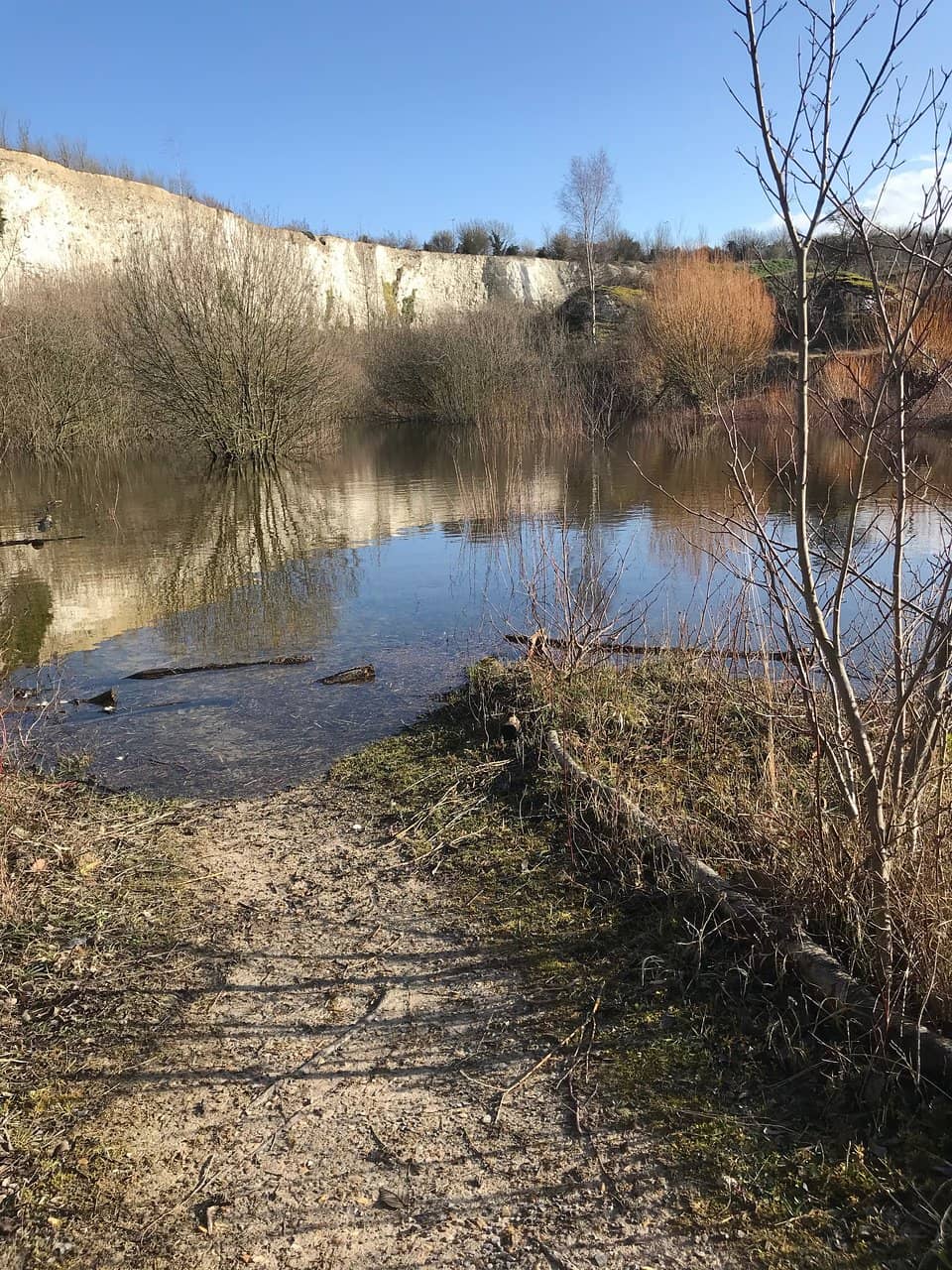 Abandoned Chalk Quarry Landscape
