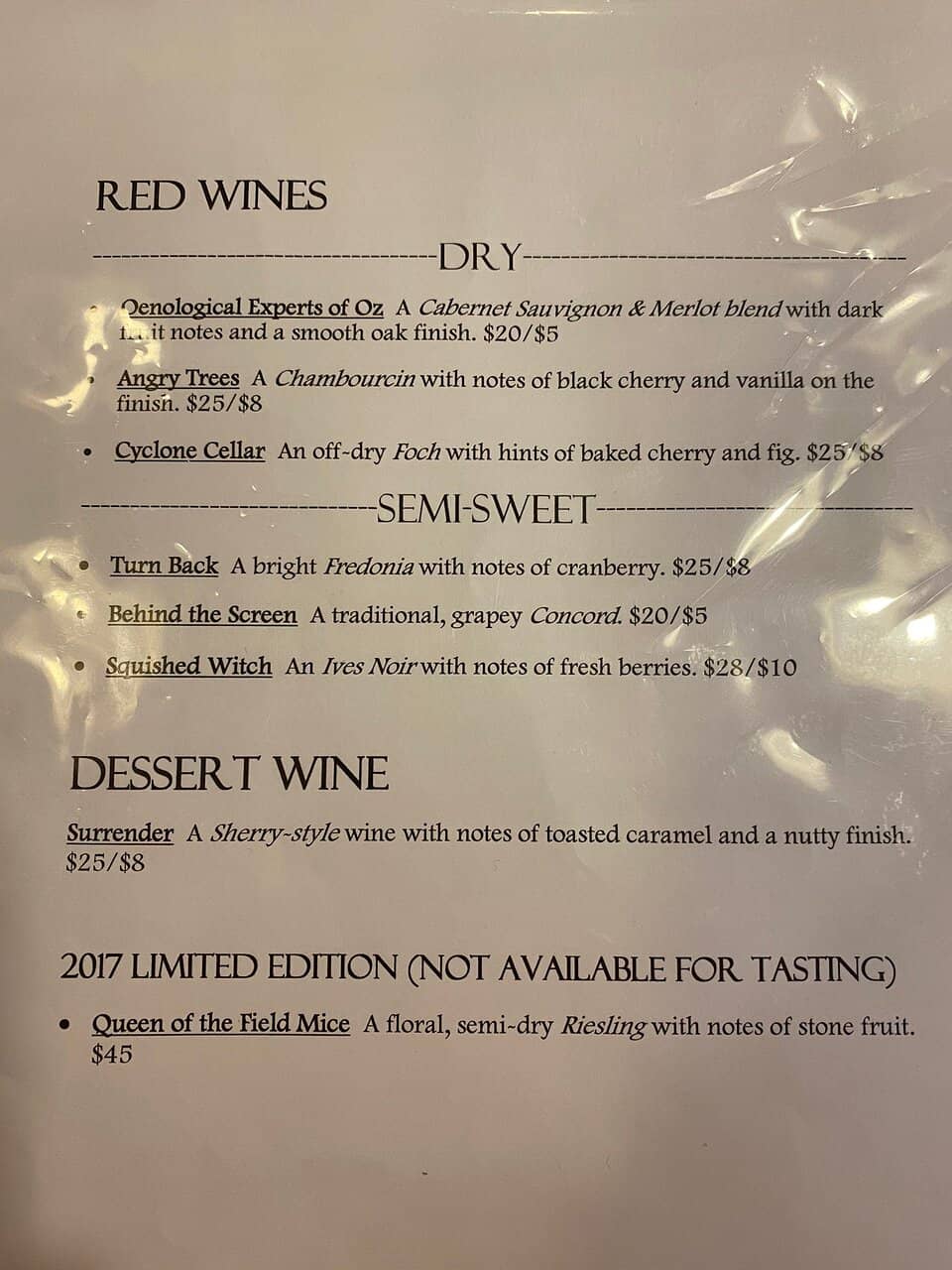 Local Wine Selection