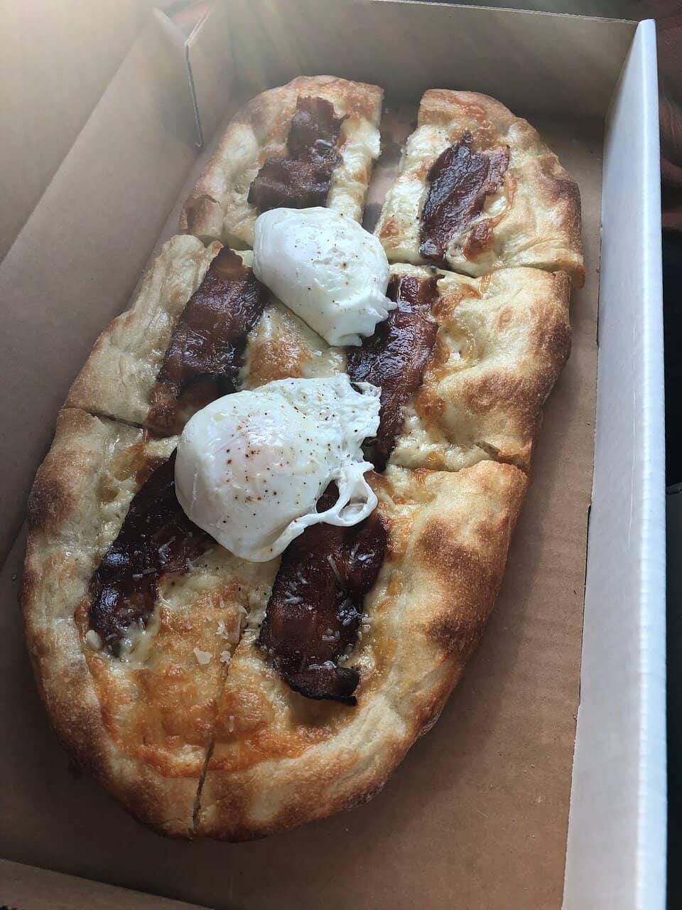 Poached Egg & Bacon Flatbread