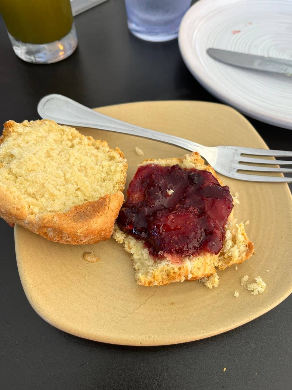 Biscuits with Rhubarb and Peach Jam