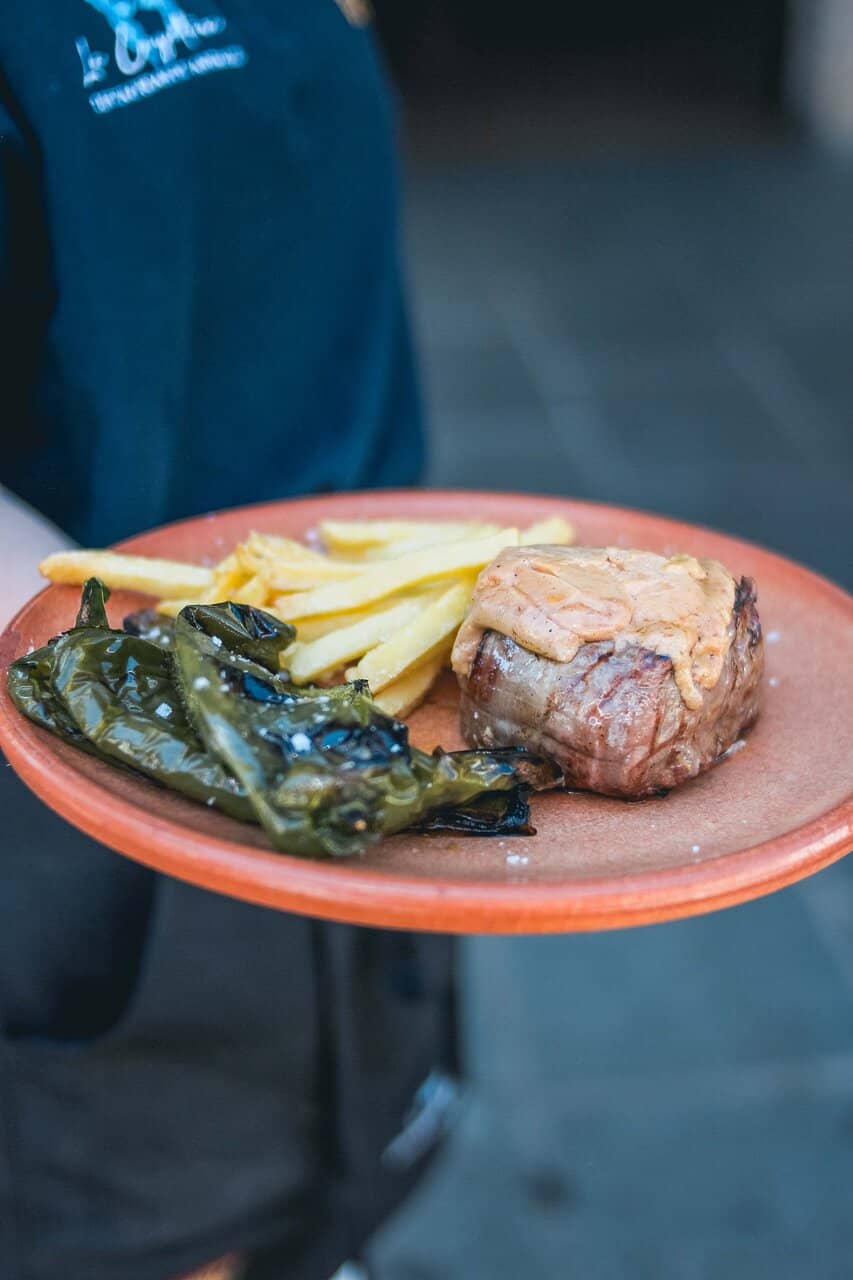 Solomillo de ternera añoja con foie