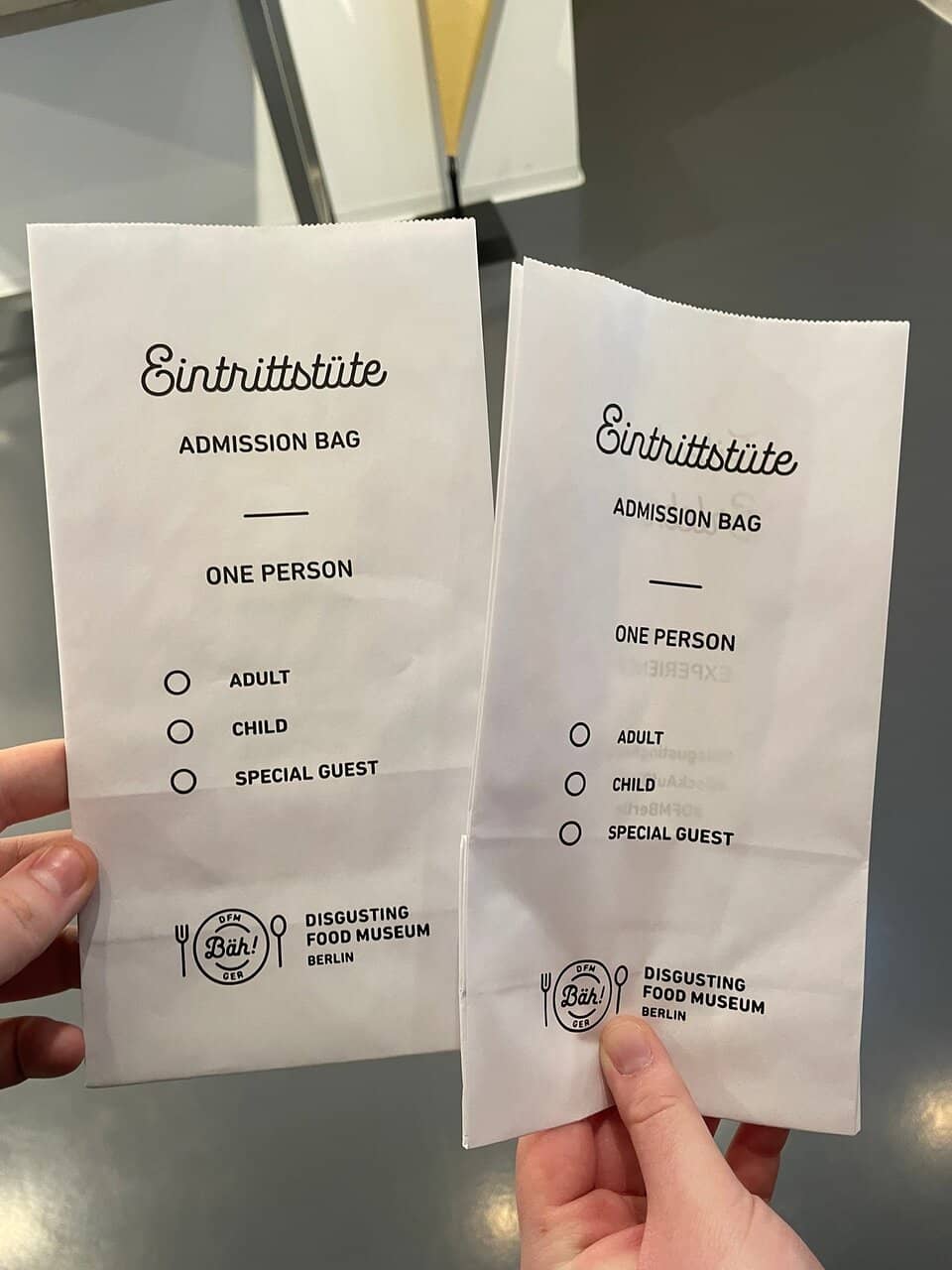 The 'Vomit Bag' Ticket