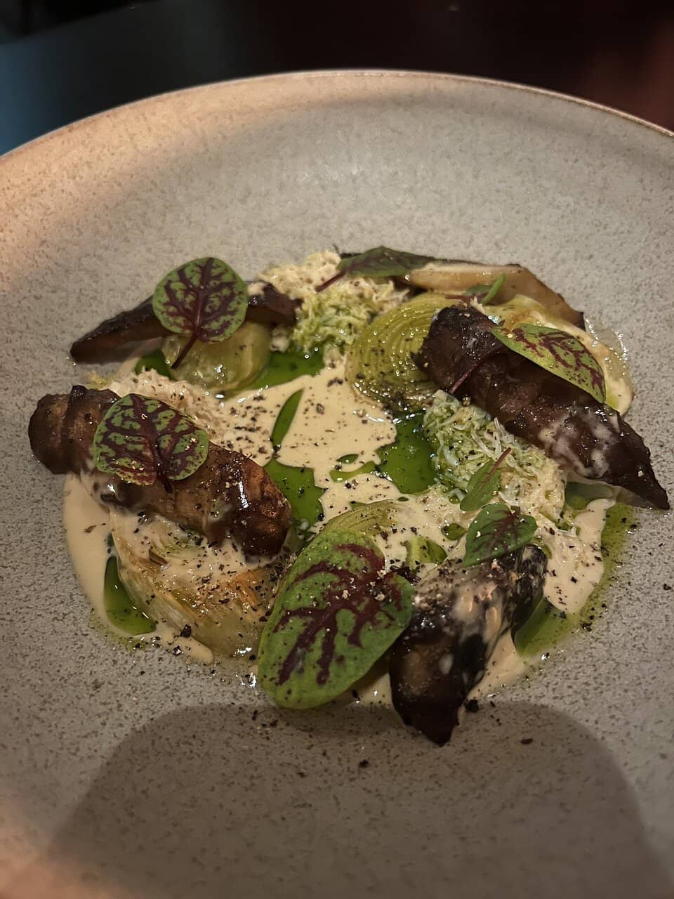 North Sea Crab with Jerusalem Artichoke and Leeks