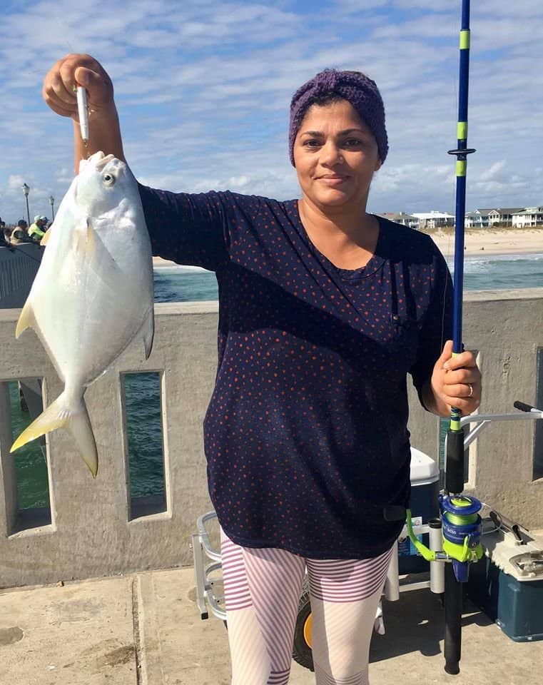 Pier Fishing Action