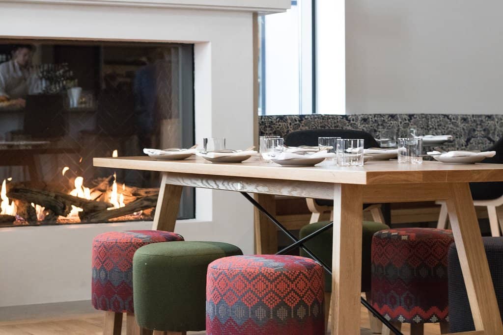 Chic Atmosphere with Fireplace Lounge