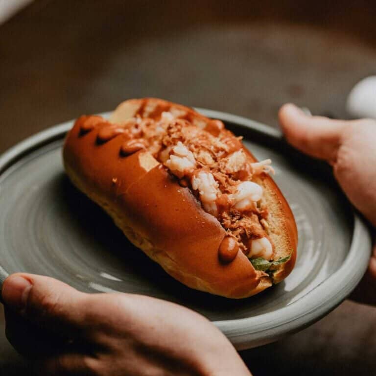 Hot dog di gamberi