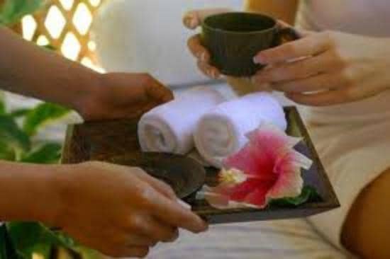 Outdoor Pool with Waterfall