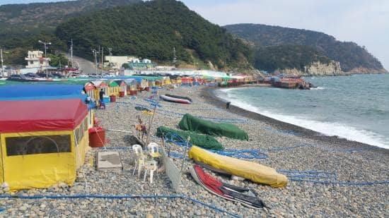 Seafood Stalls by the Beach