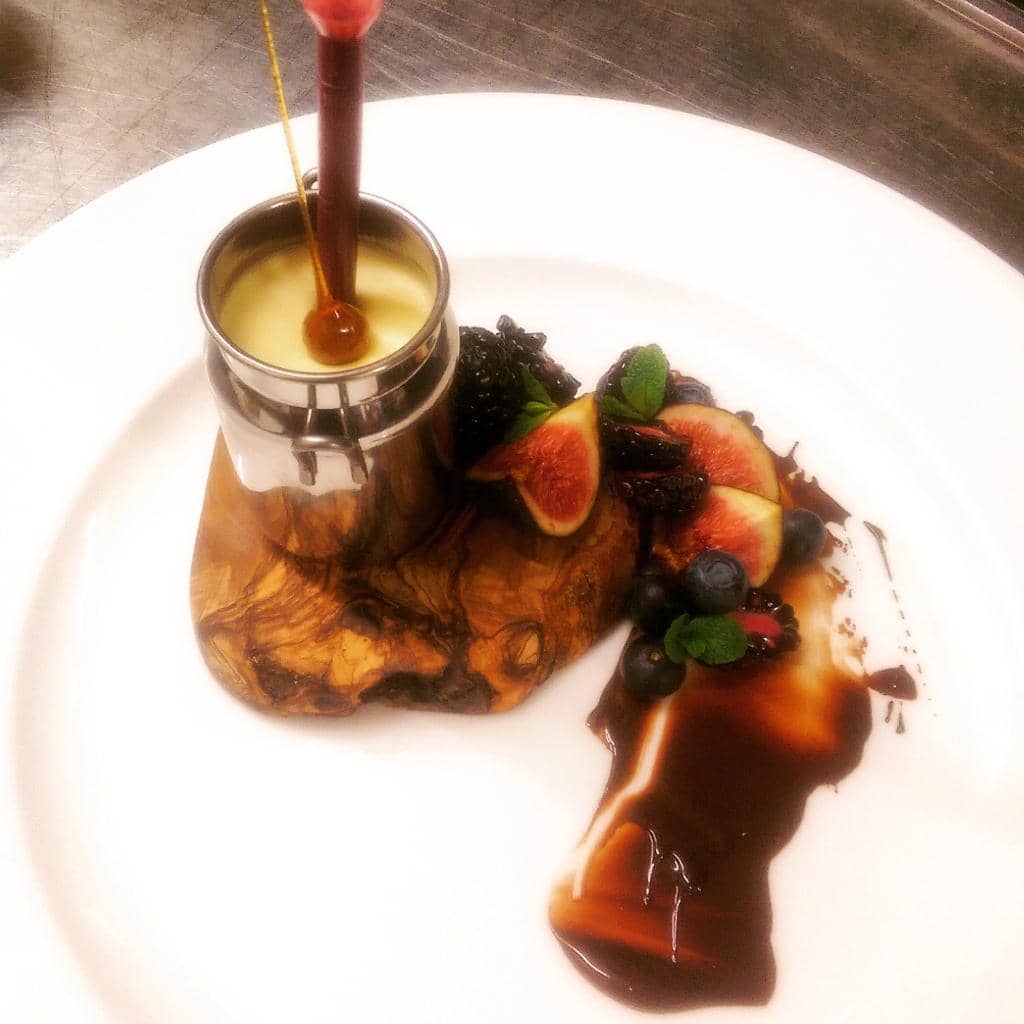 Raspberry ripple panna cotta