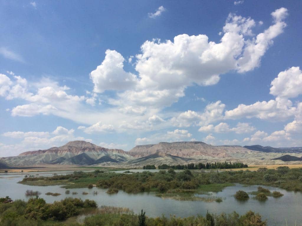 Sunset Over the Salt Lake