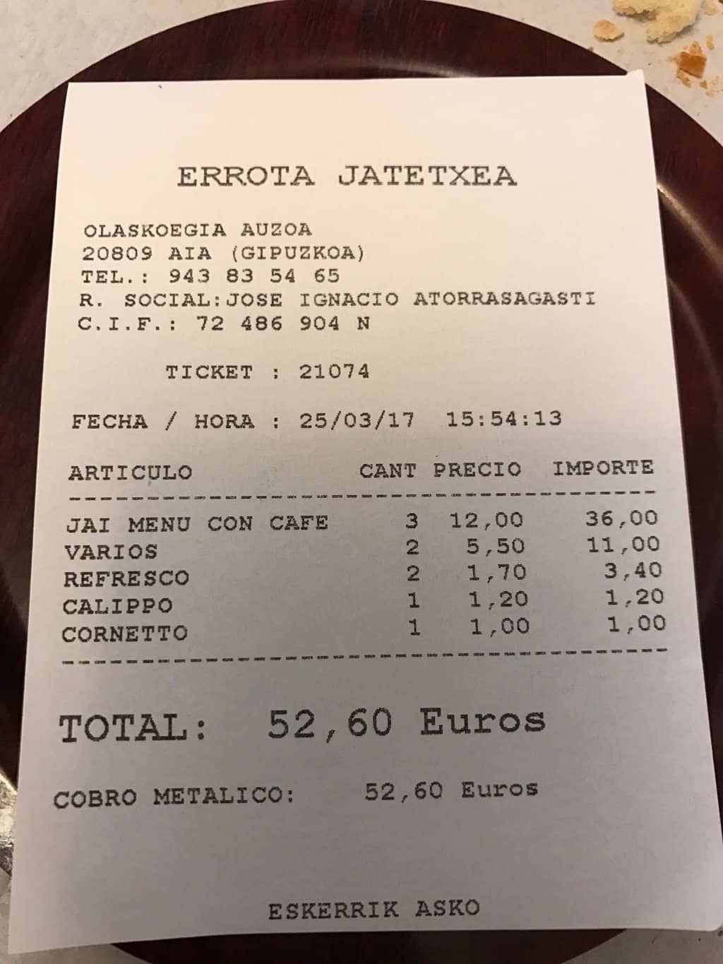 Traditional Spanish & Navarran Cuisine