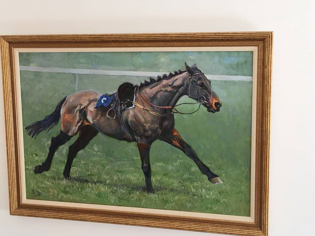 Video Projector Display of Arabian Horses