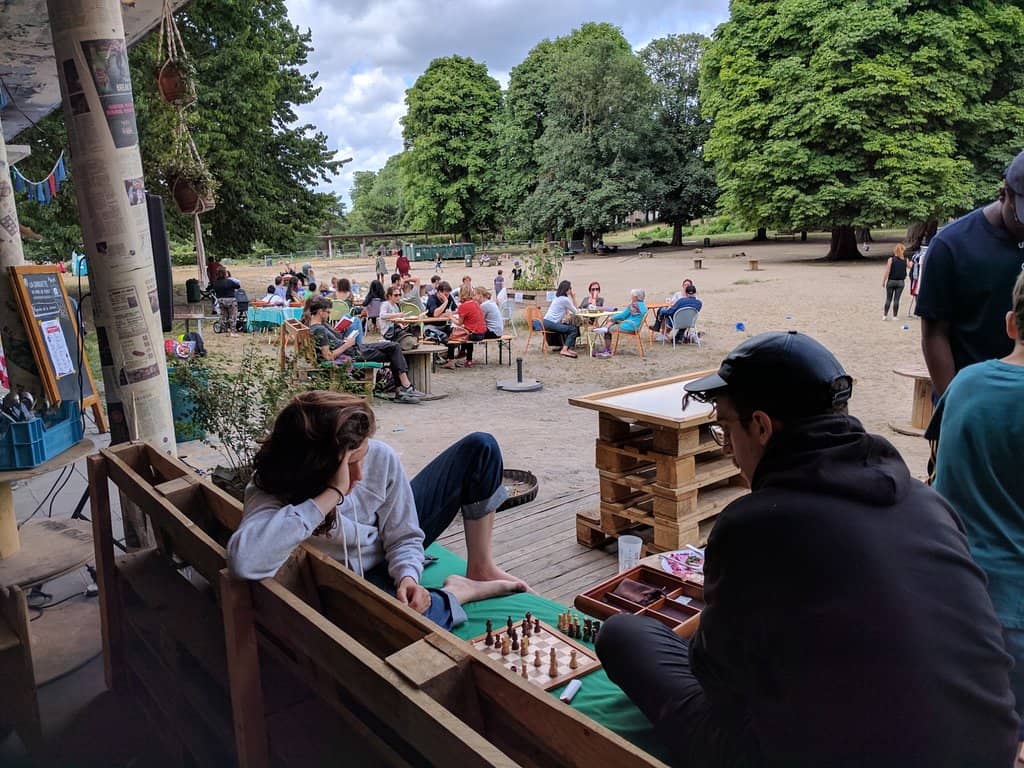 Vibrant Guinguette Atmosphere