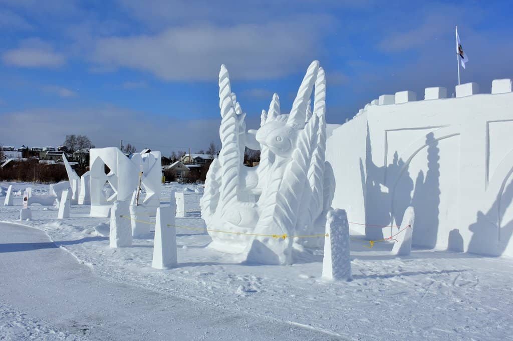 Canoeing Past Houseboats