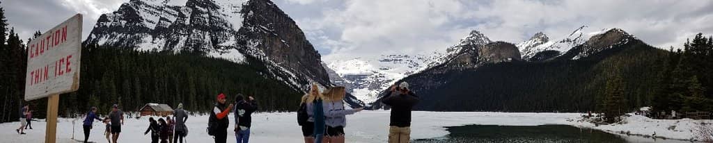 Ice Skating on the Frozen Lake