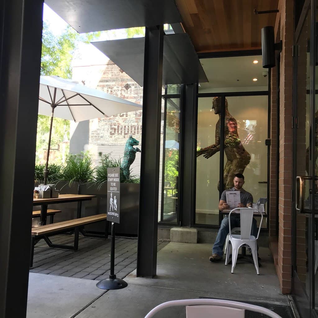 Cozy Industrial Ambiance with Patio