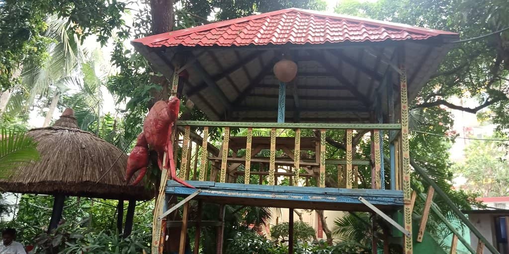 Lively Bamboo Hut Ambiance