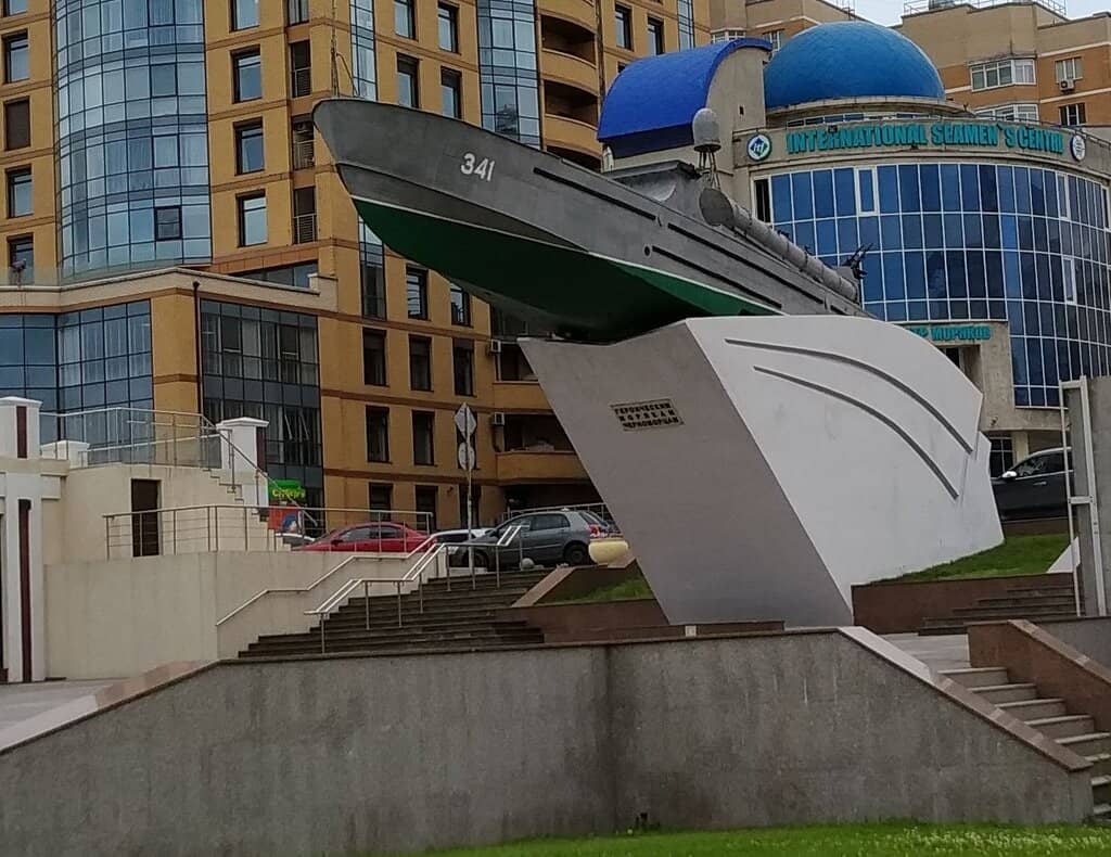 Sailor and Cannon Sculpture