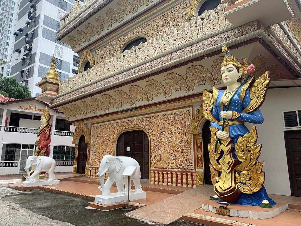 Ornate Stupas and Sculptures