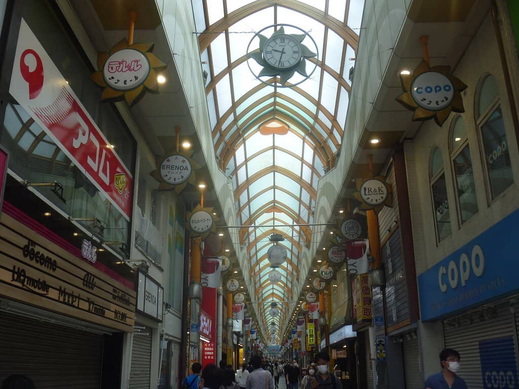 Vibrant Shopping Arcade