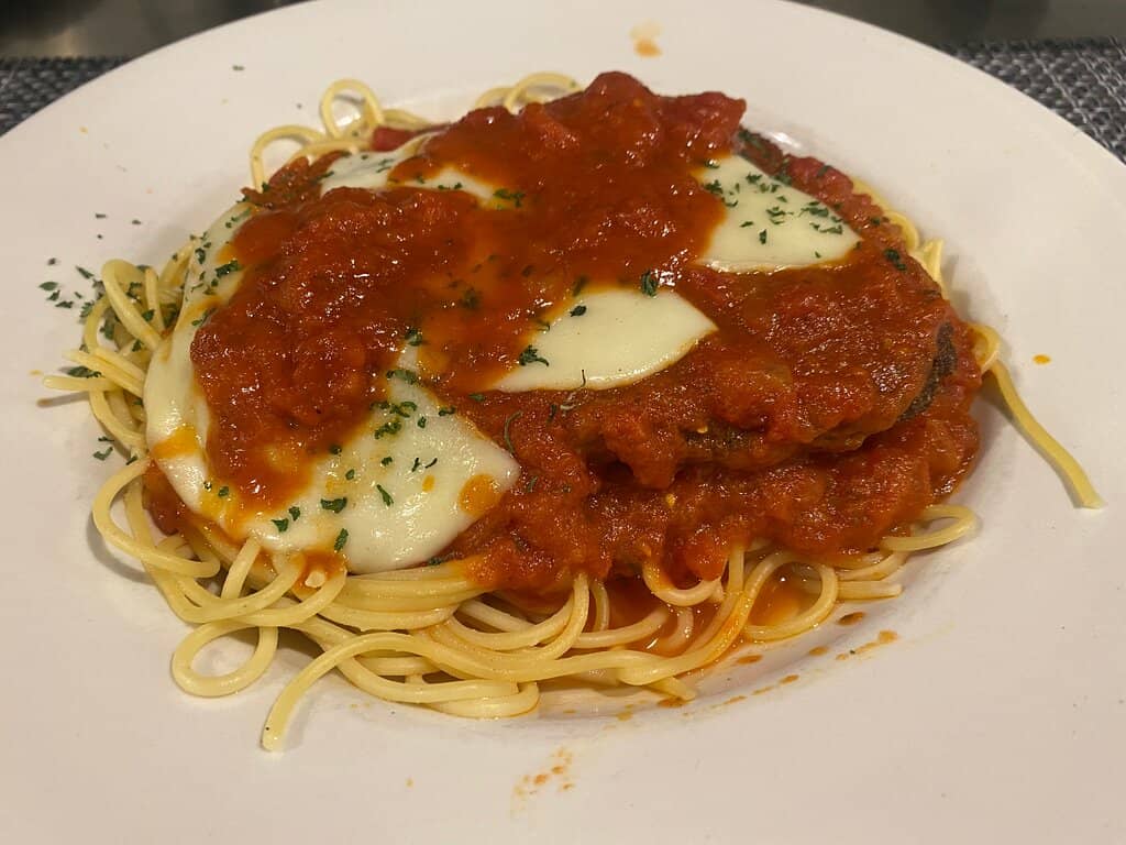 Chicken Parmigiani & Spaghetti