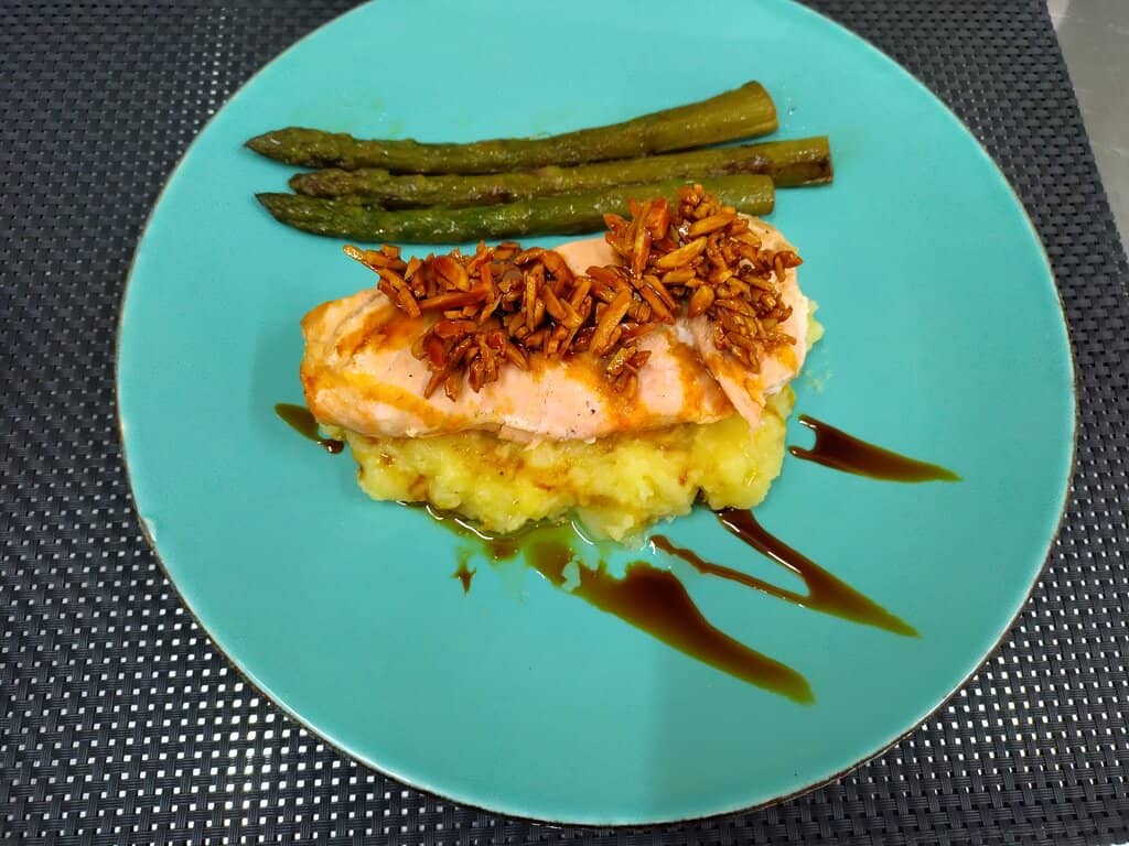 Salmon with Almond Crust