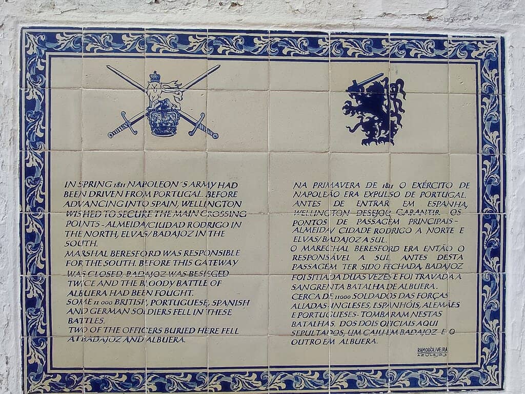 Peninsular War Memorial Plaque