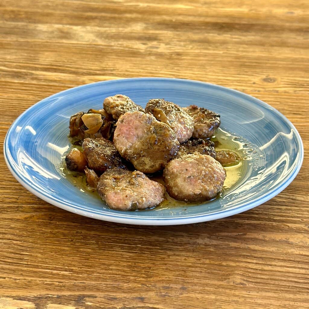 Schiacciatine di carne con lampascioni