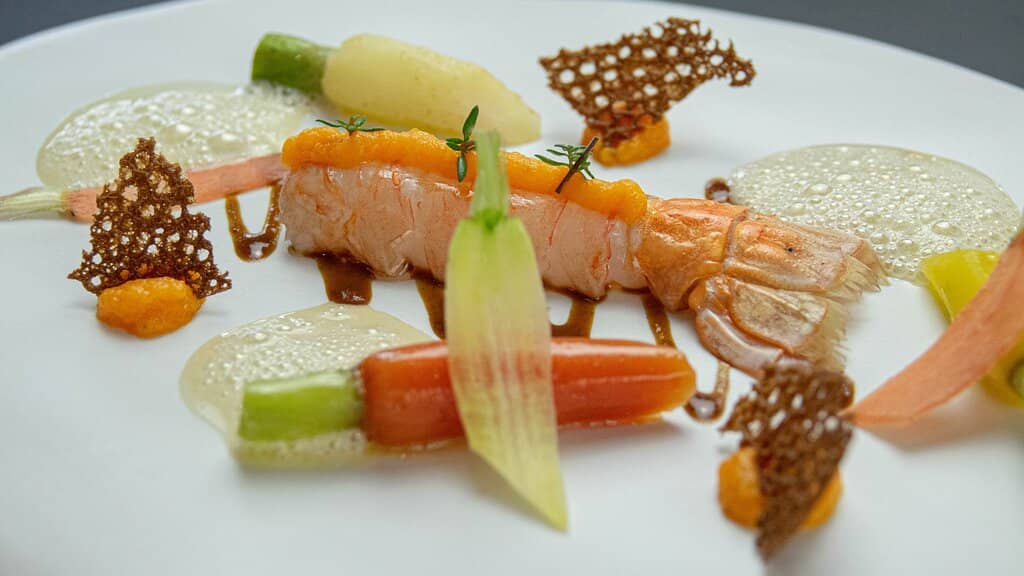 Langoustine et racines de Mallemort