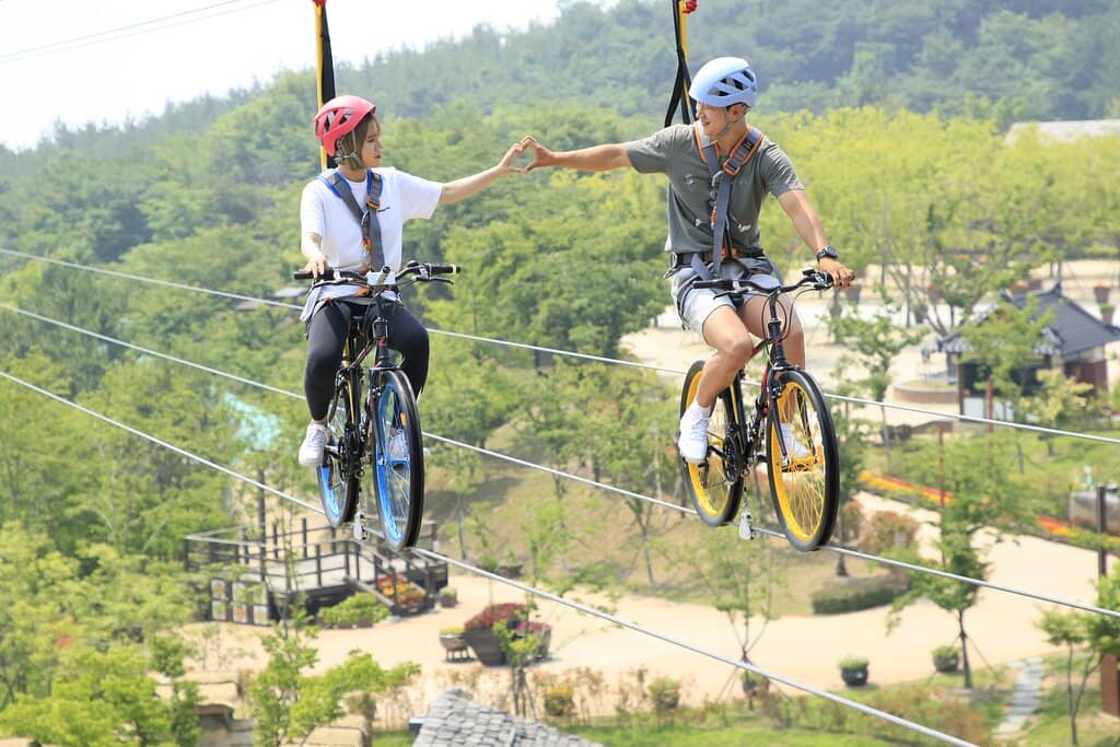 Aerial Bicycle Ride
