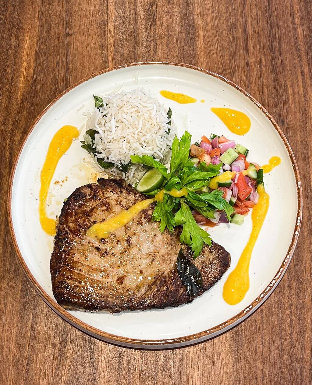 Grilled Tuna & Prawns