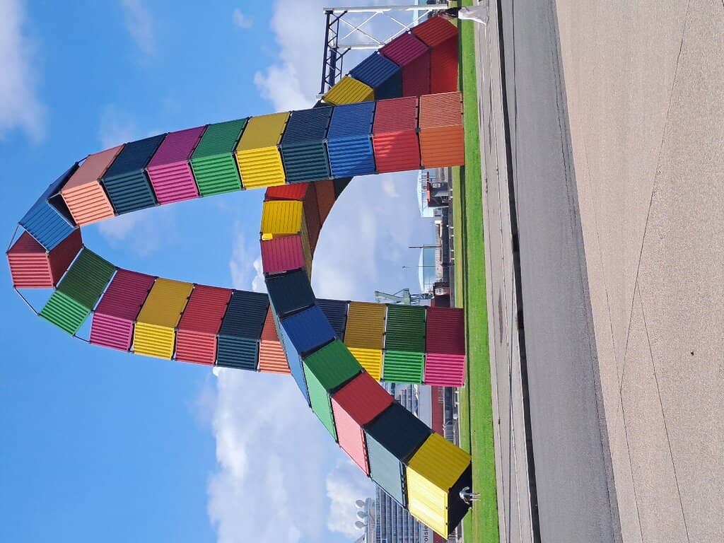 Bustling Port Backdrop