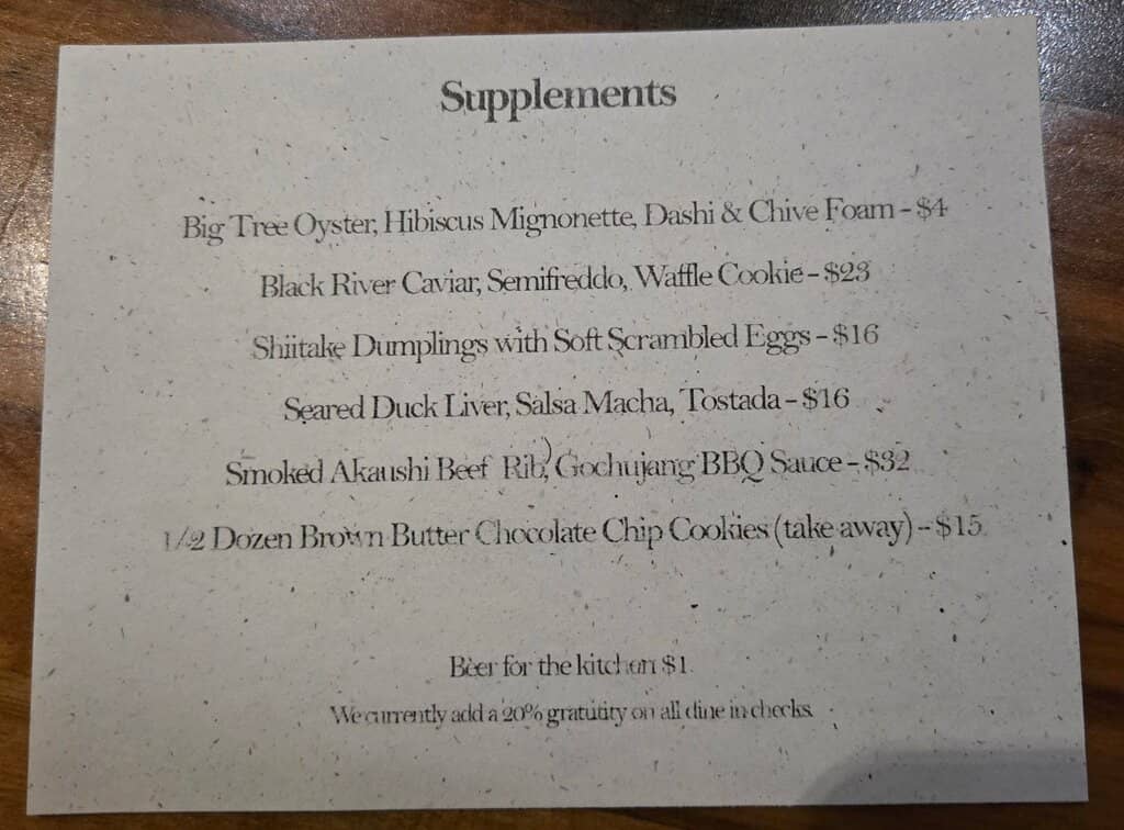 Chef's Table Experience