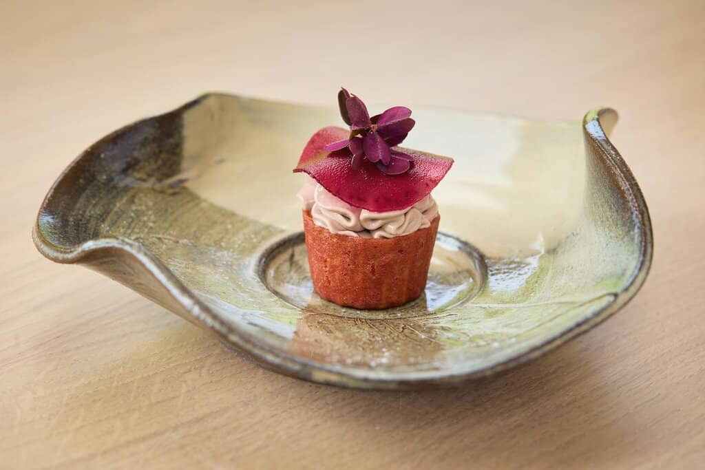 Beetroot duck liver