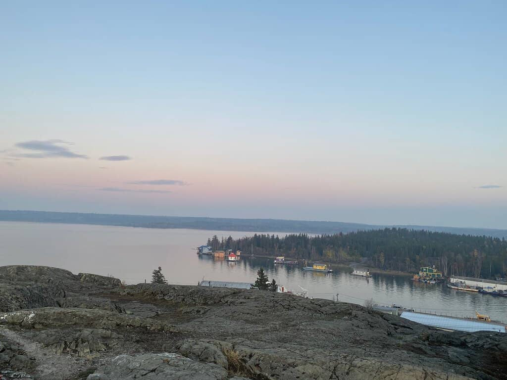 Lake and Houseboat Scenery