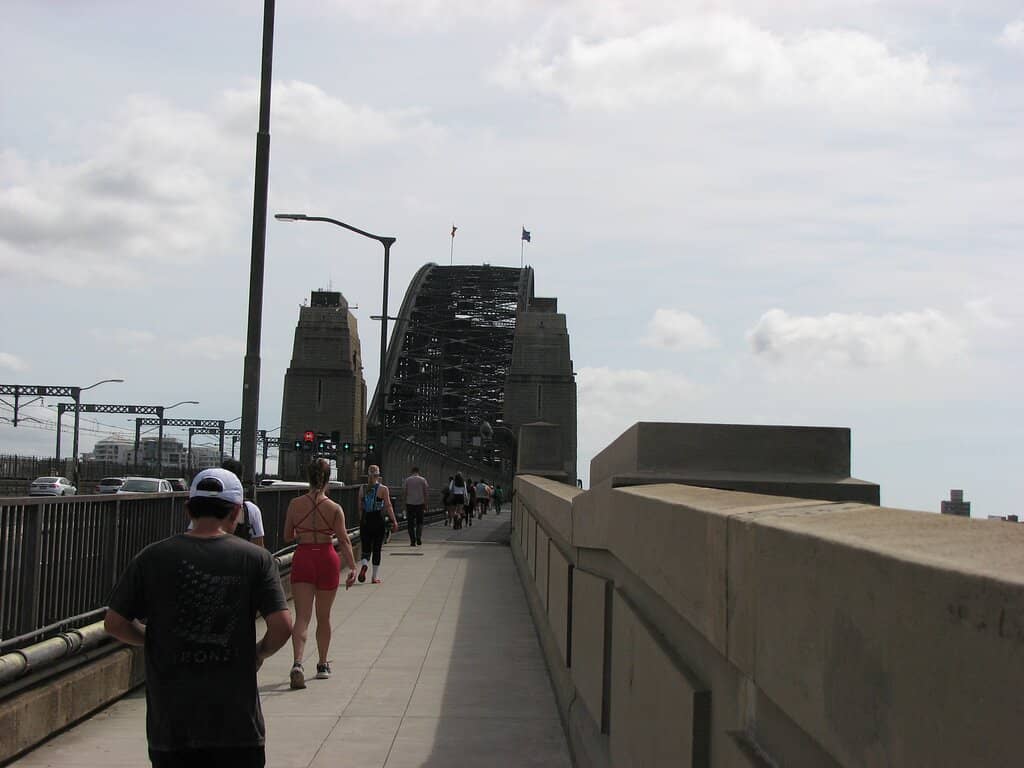 Walking Across the Bridge