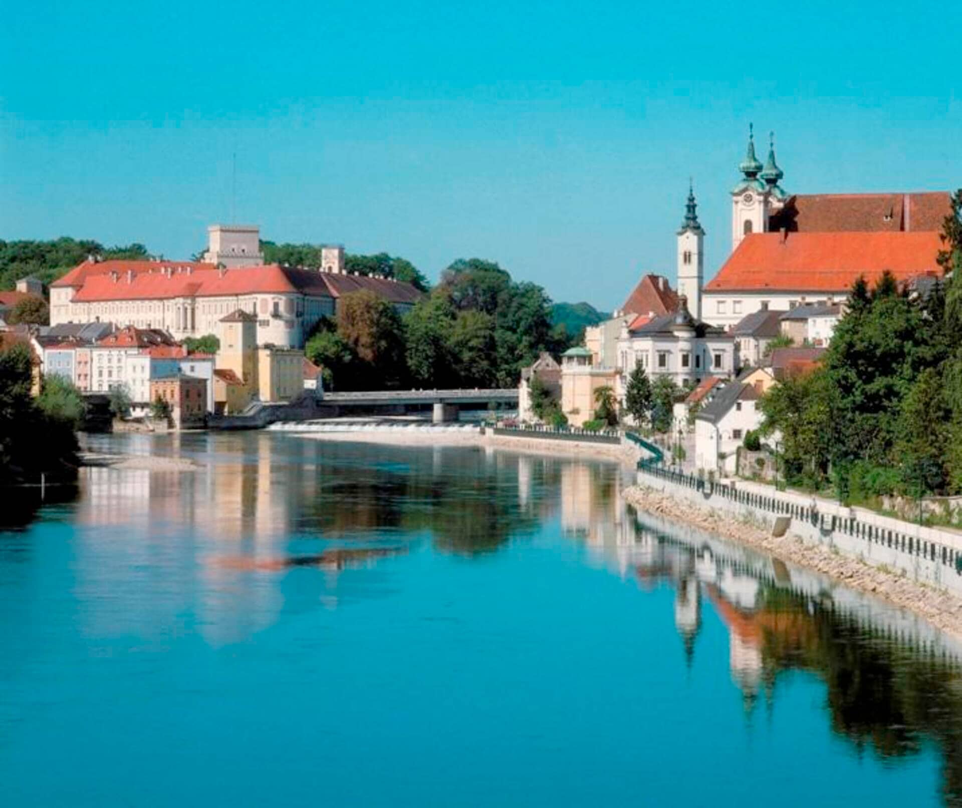 Enns and Steyr Rivers Confluence