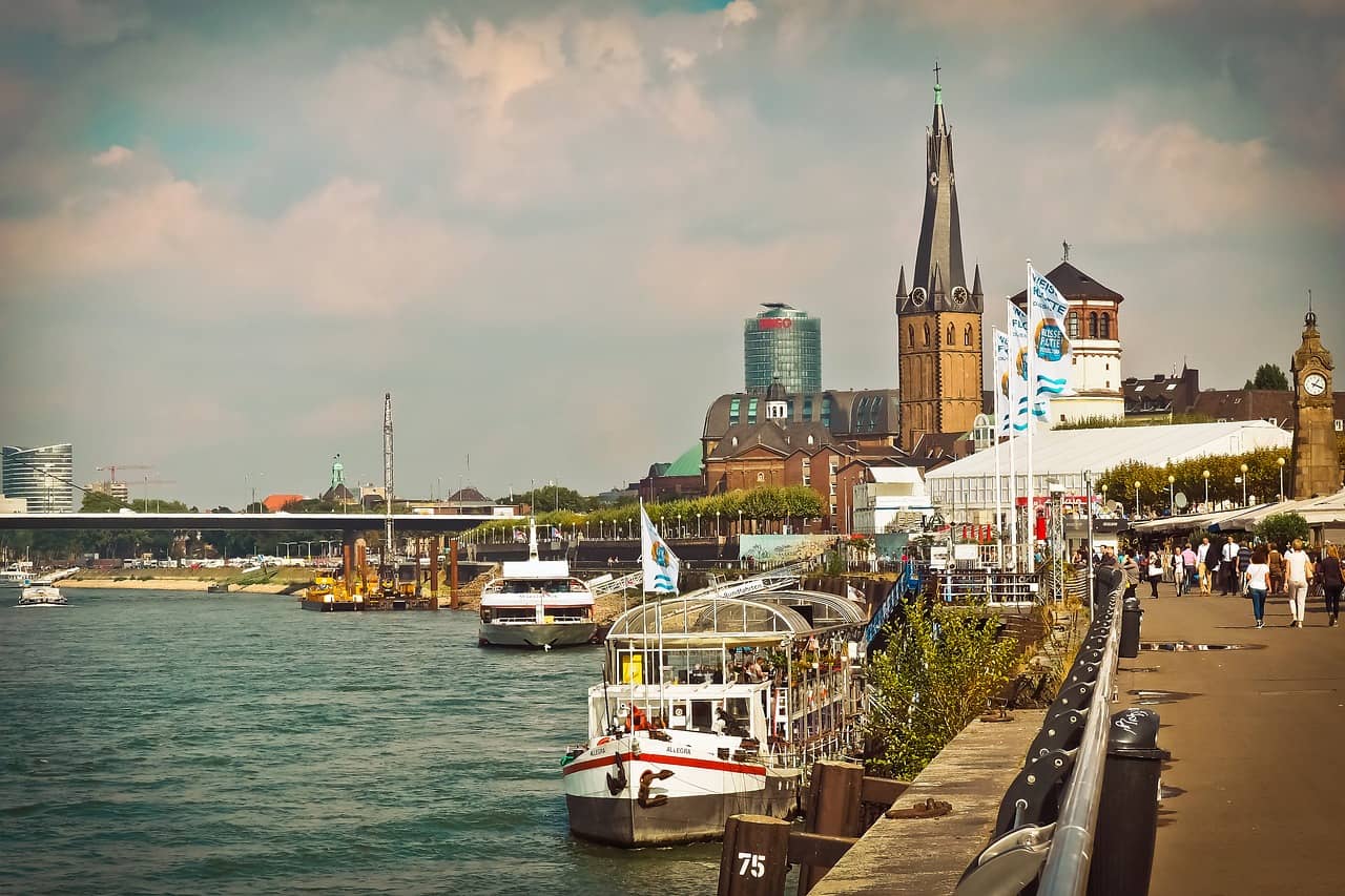 Idyllic Riverside Promenade