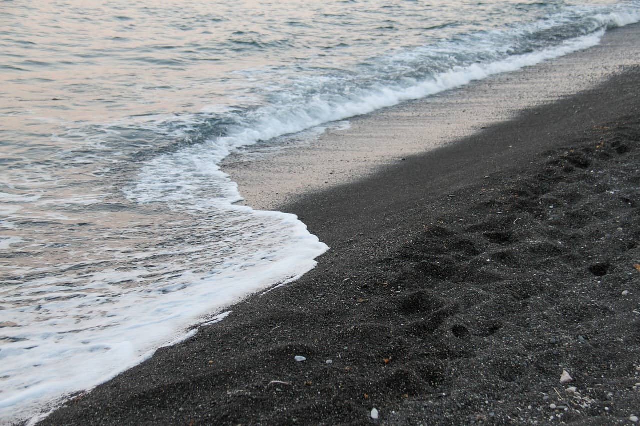 Unique Black Sand Beach