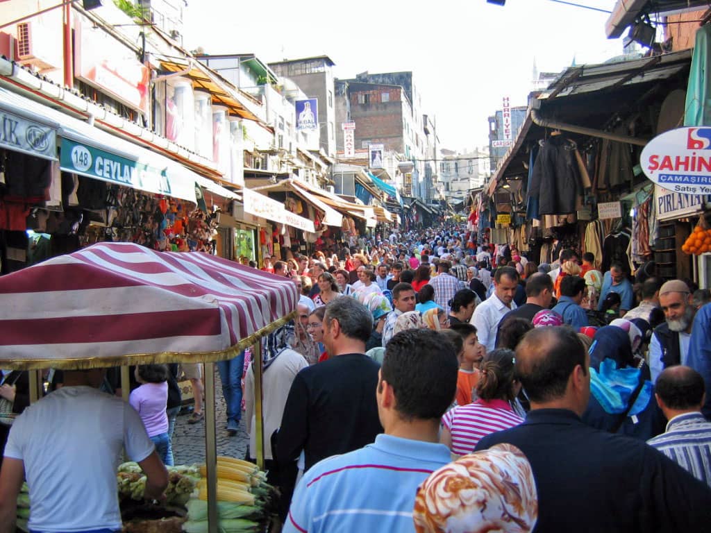 Bustling Street Vendors