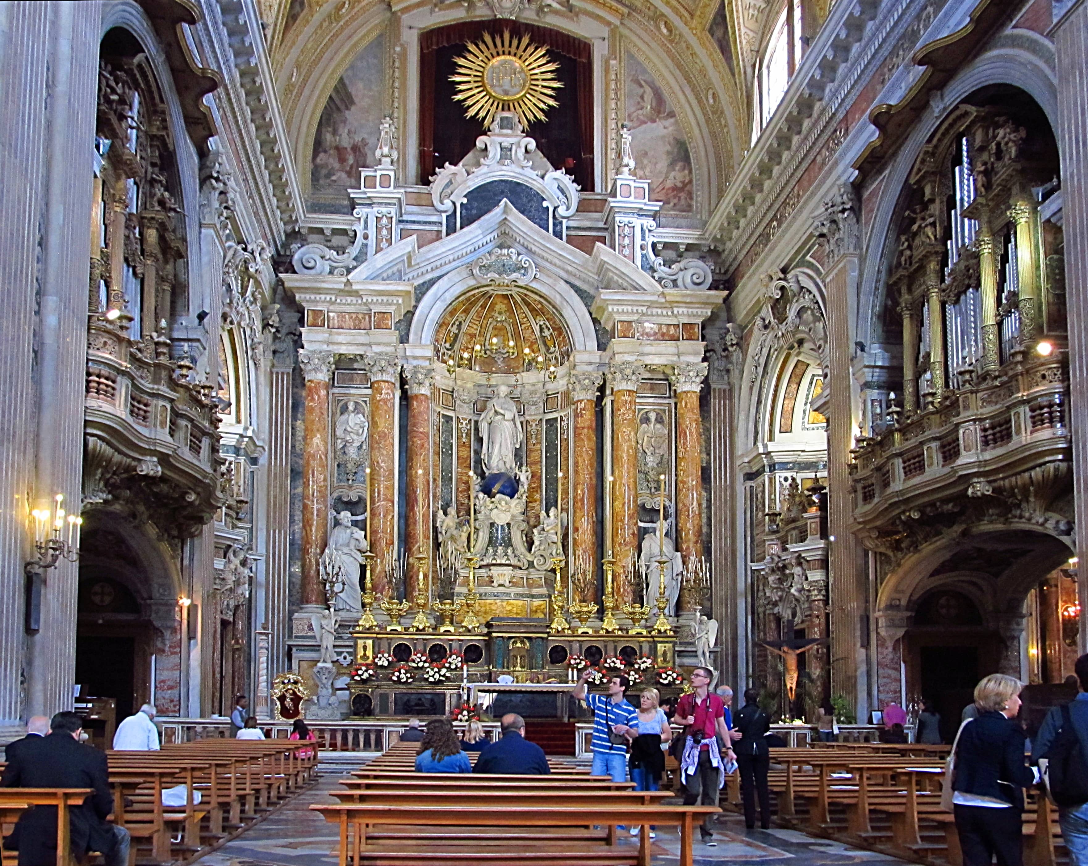 Interior of the Church of Gesù Nuovo